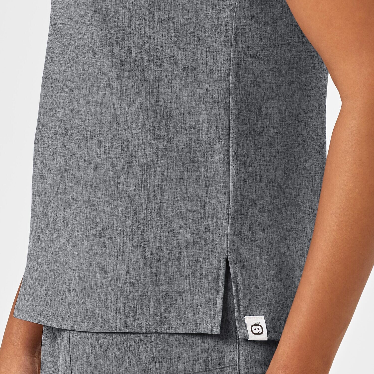 Casacca donna 6434 scollo alla coreana grey heather