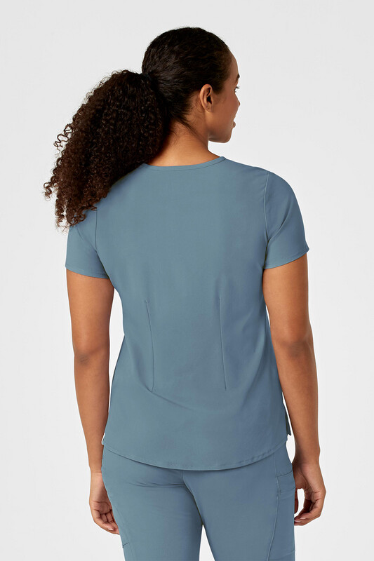 Casacca donna 6434 scollo alla coreana elemental blue
