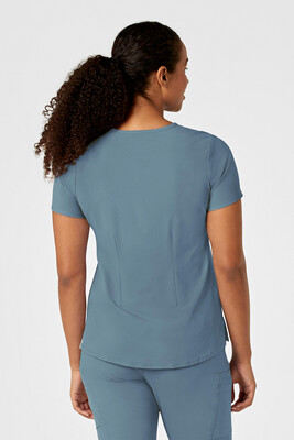 Casacca donna 6434 scollo alla coreana elemental blue