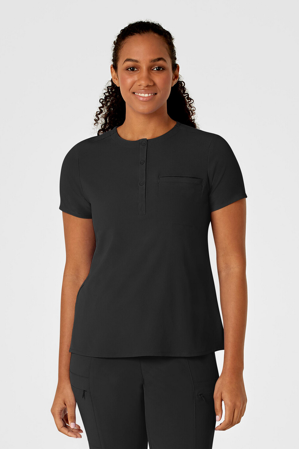 Casacca donna 6434 scollo alla coreana black
