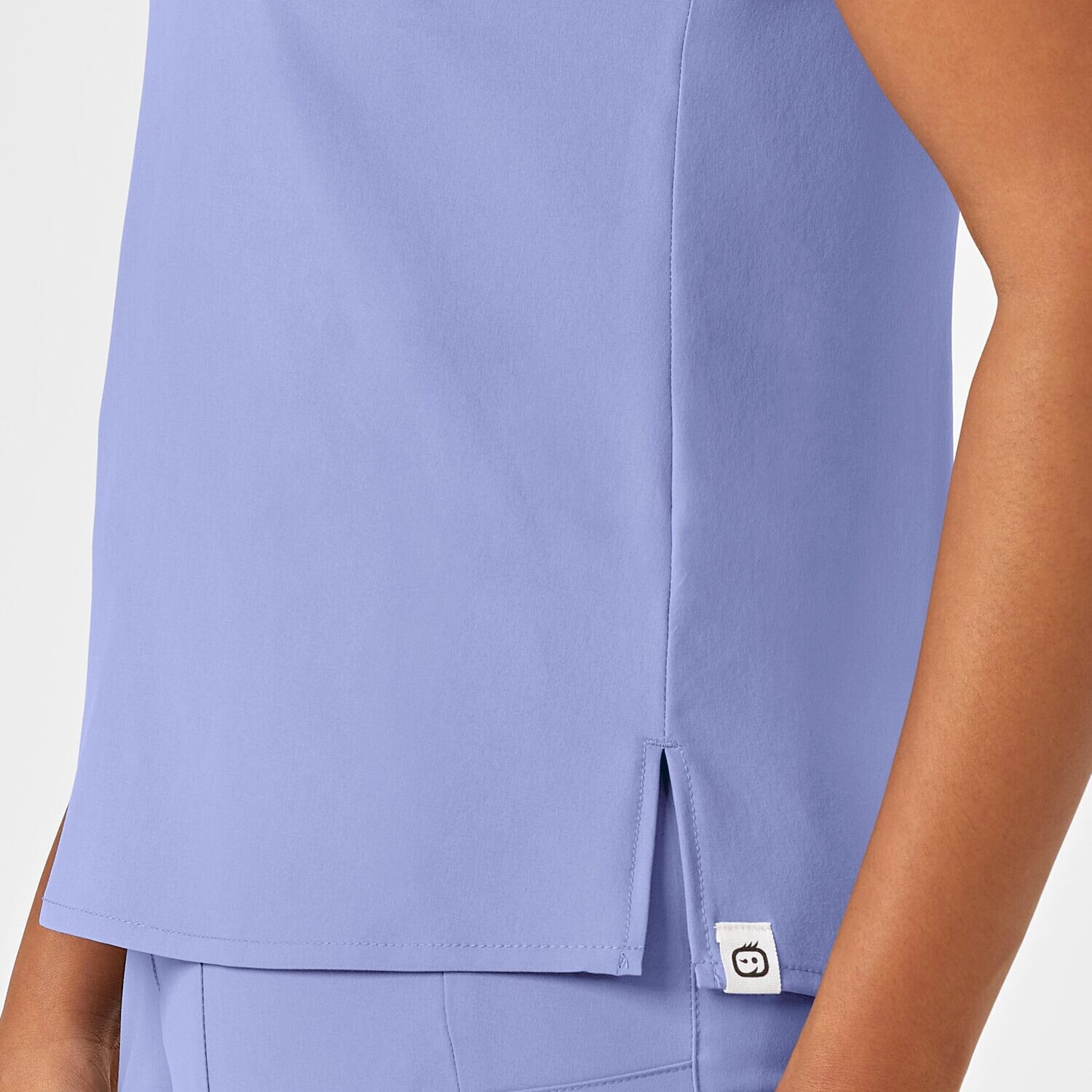 Casacca donna 6434 scollo alla coreana ceil blue