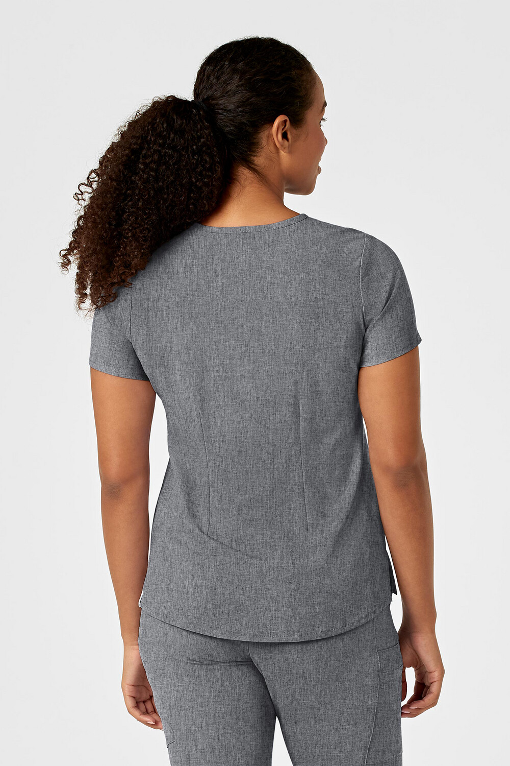 Casacca donna 6434 scollo alla coreana grey heather