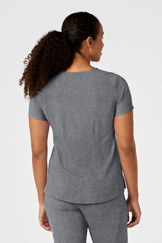 Casacca donna 6434 scollo alla coreana grey heather