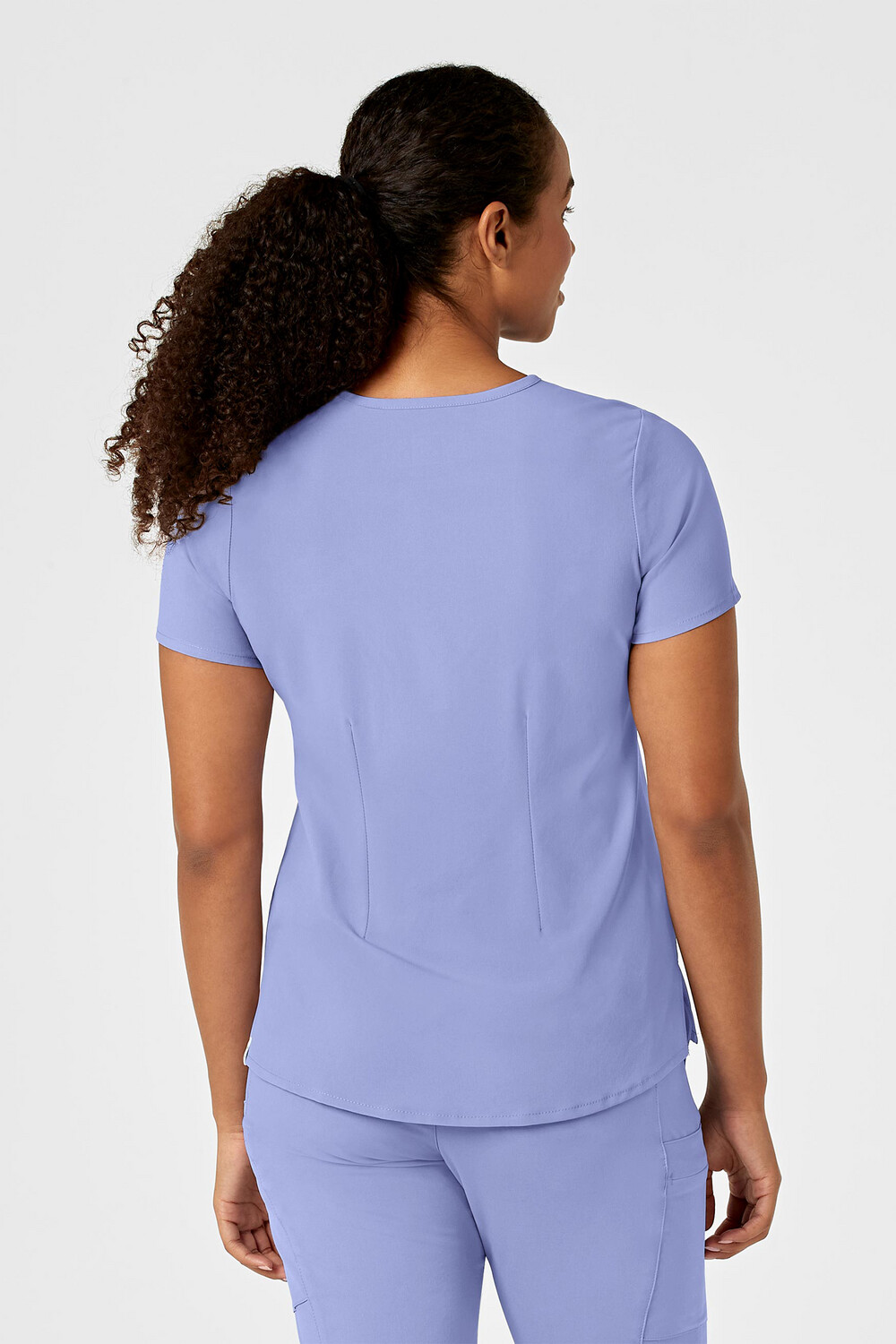 Casacca donna 6434 scollo alla coreana ceil blue