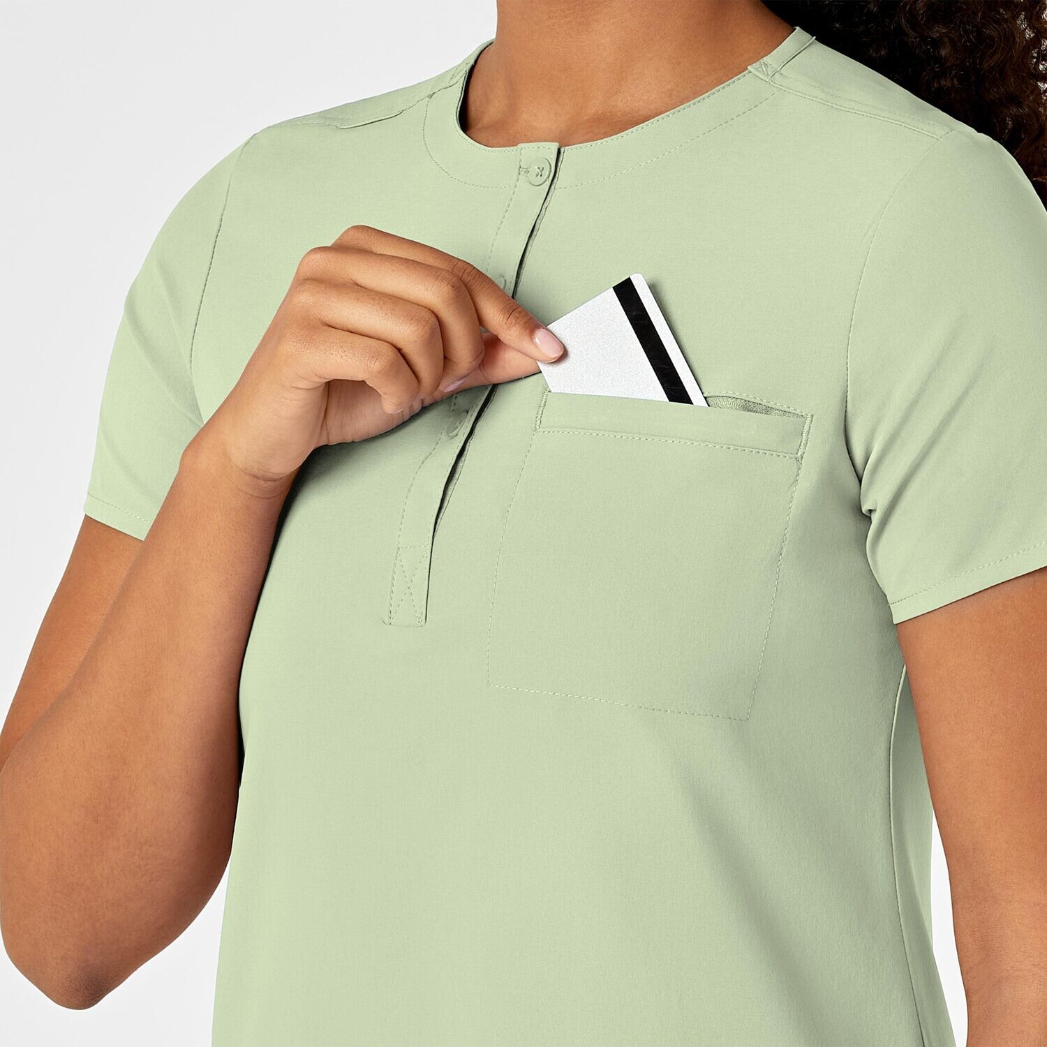 Casacca donna 6434 scollo alla coreana fresh mint