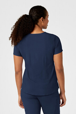 Casacca donna 6434 scollo alla coreana navy blue