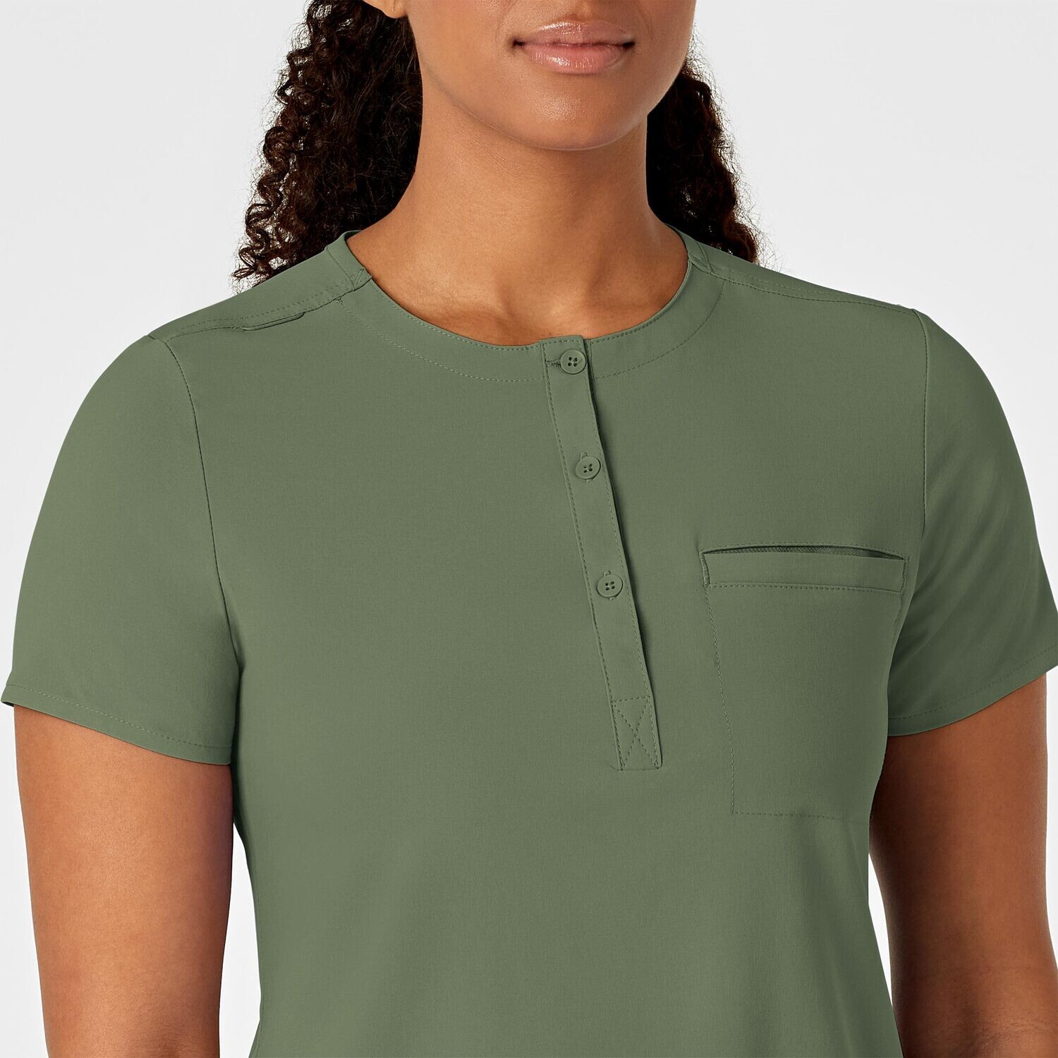 Casacca donna 6434 scollo alla coreana olive