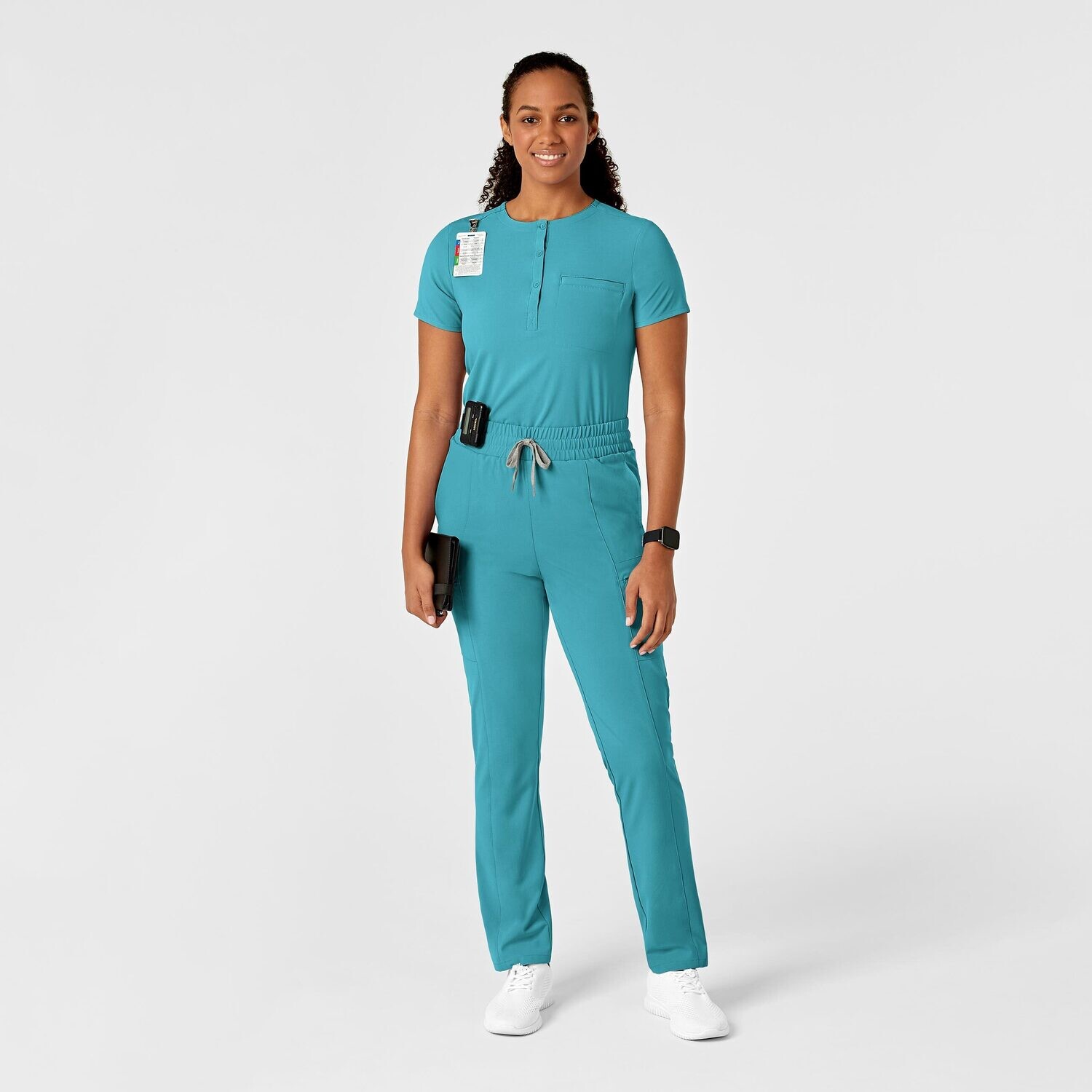 Casacca donna 6434 scollo alla coreana teal blue