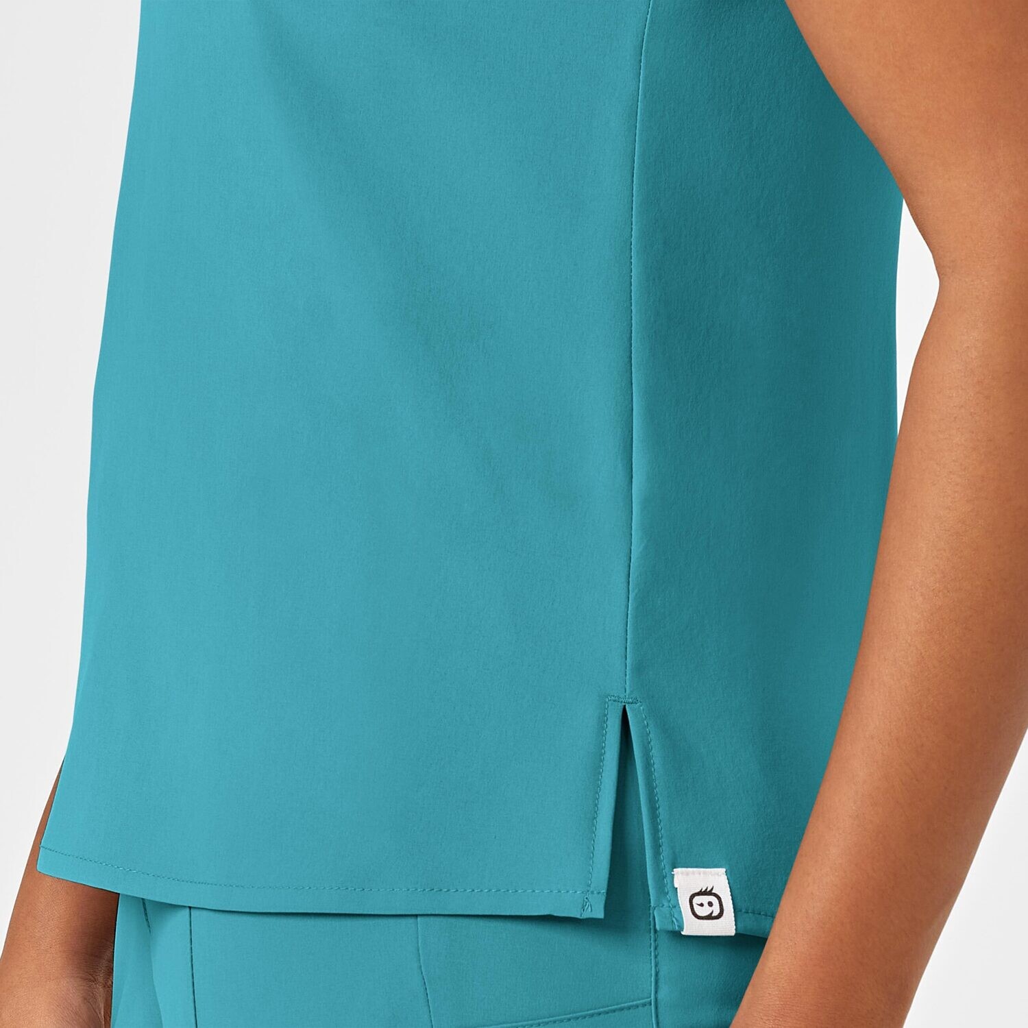 Casacca donna 6434 scollo alla coreana teal blue