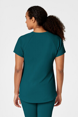 Casacca donna 6534 scollo a V caribbean blue