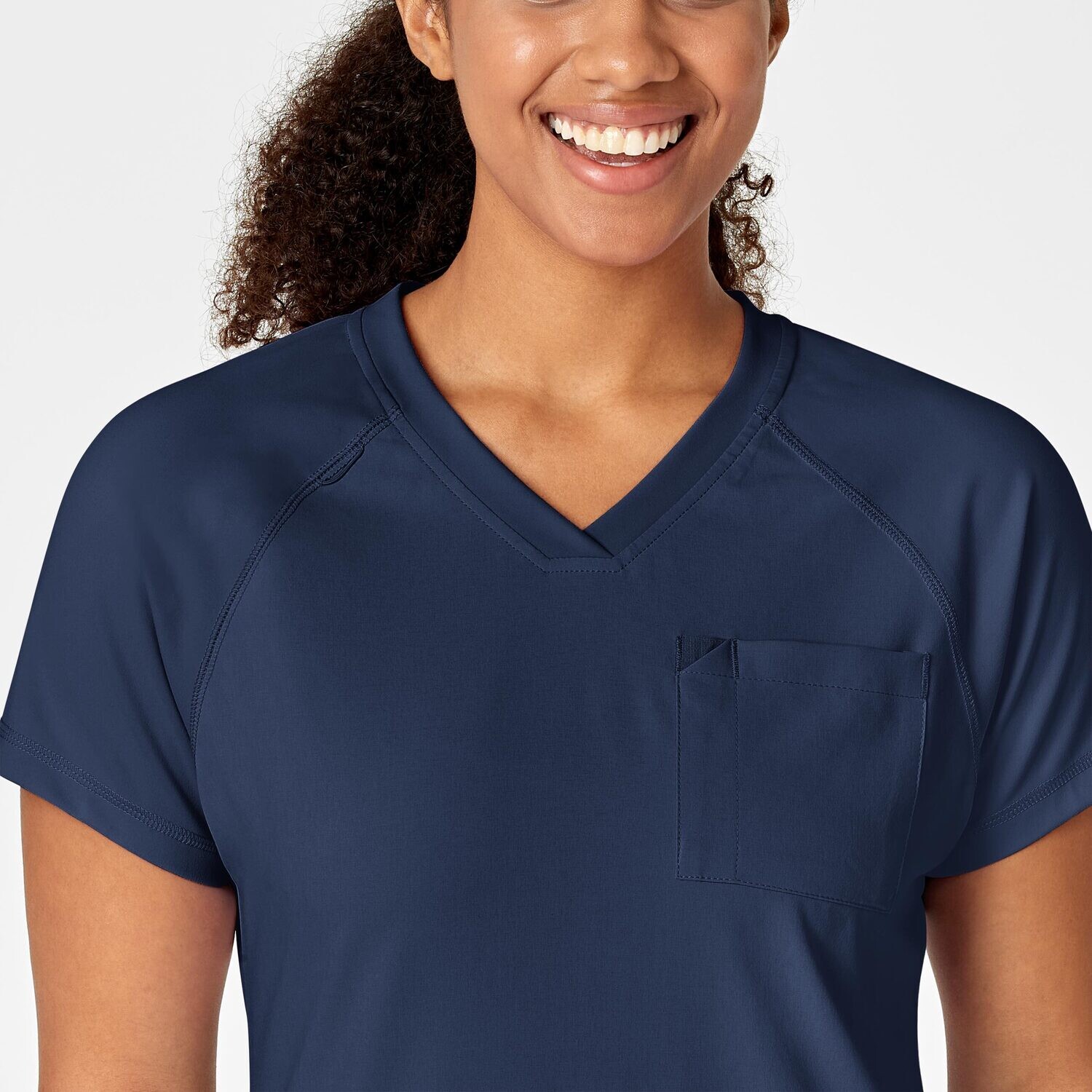 Casacca donna 6534 scollo a V navy blue