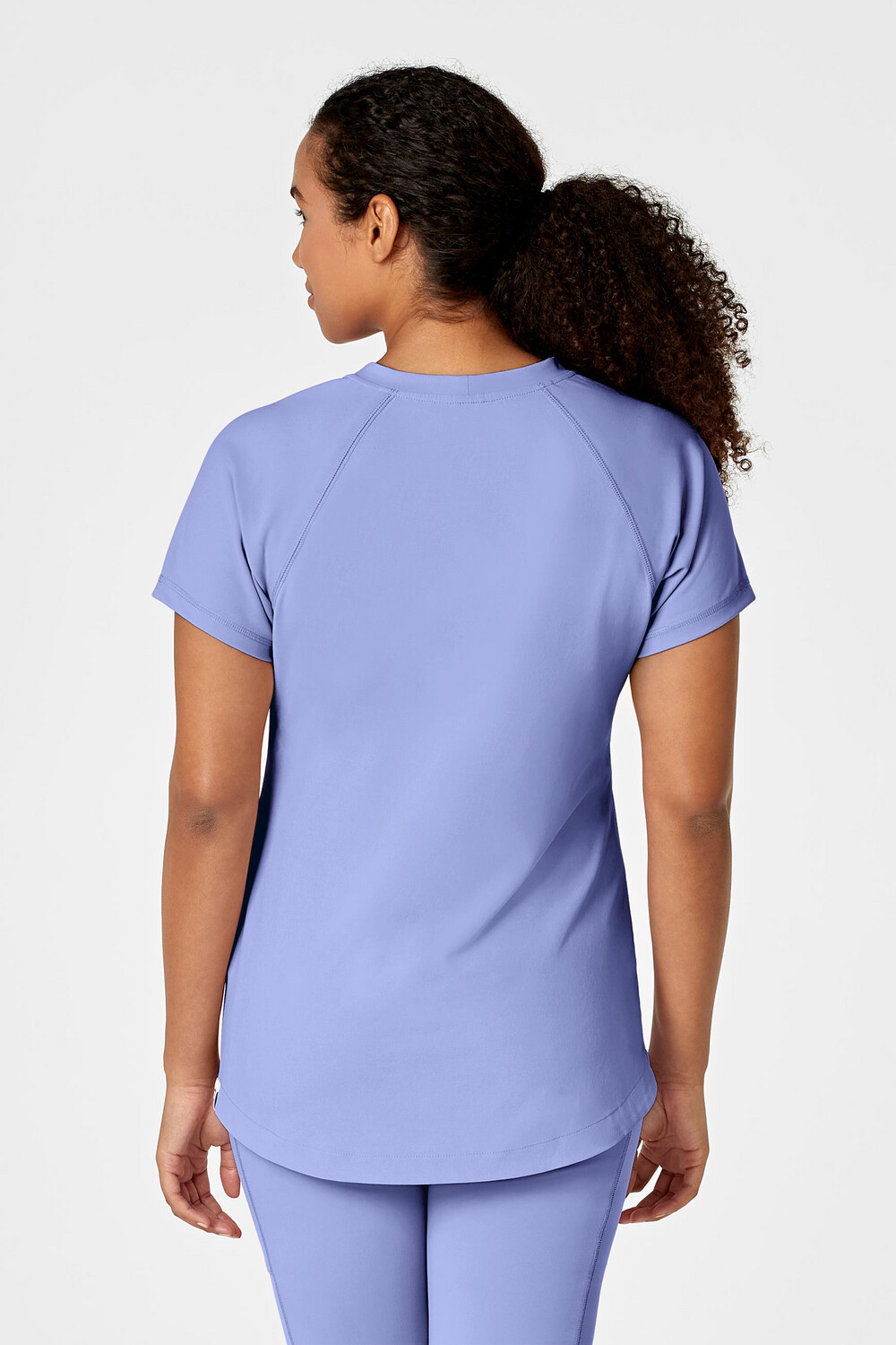 Casacca donna 6534 scollo a V ceil blue