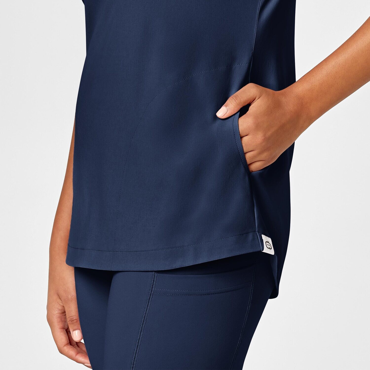 Casacca donna 6534 scollo a V navy blue