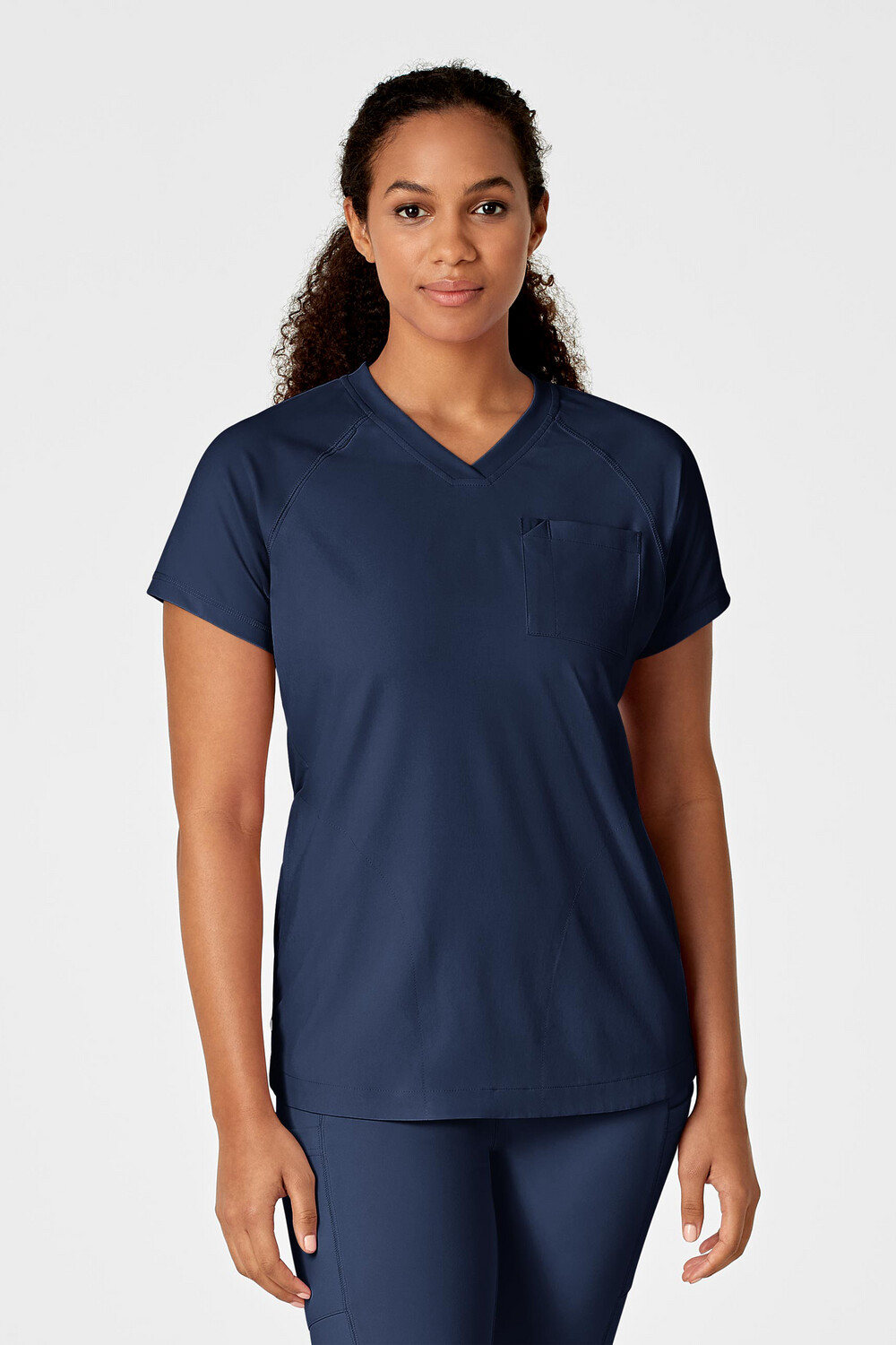 Casacca donna 6534 scollo a V navy blue