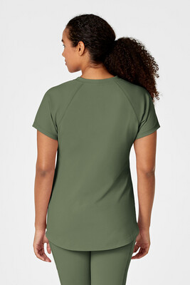 Casacca donna 6534 scollo a V olive