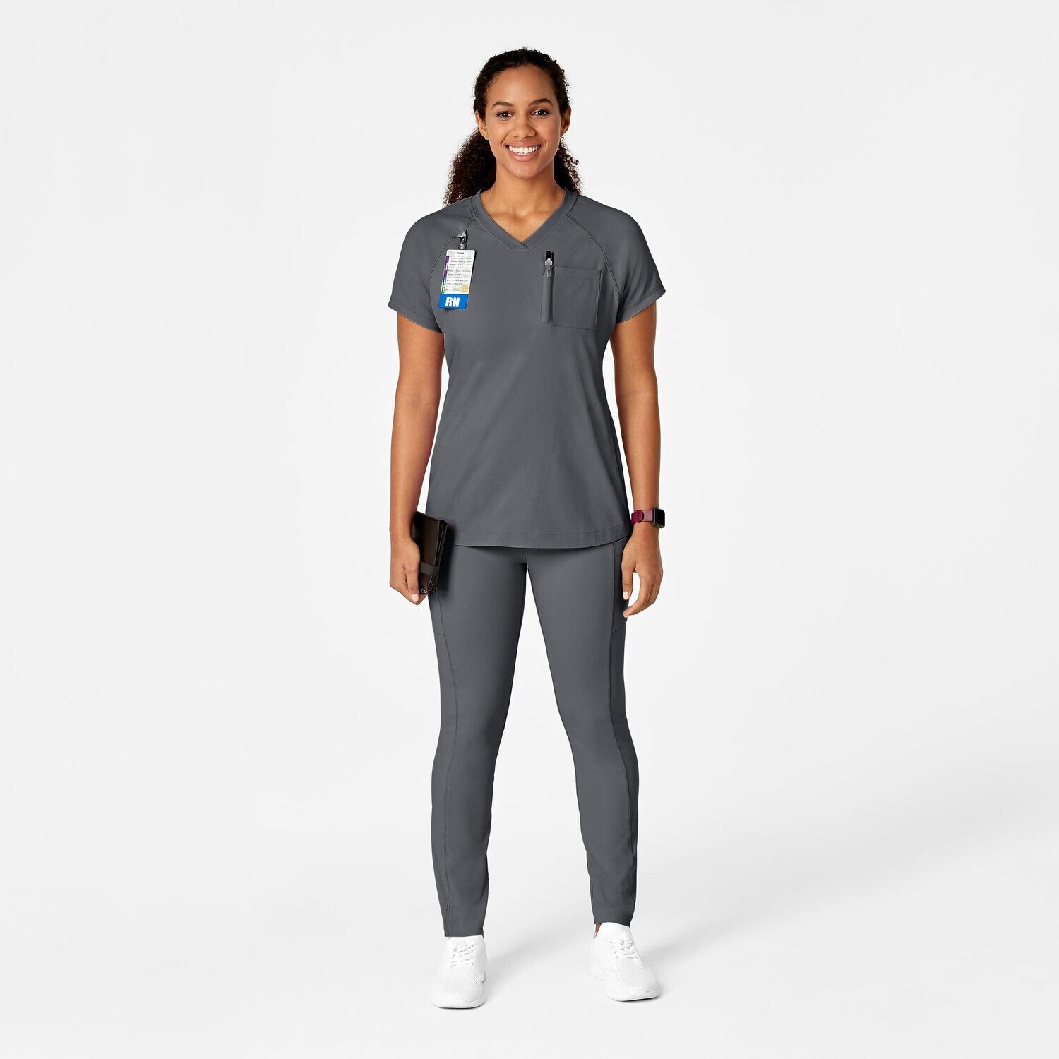 Casacca donna 6534 scollo a V pewter