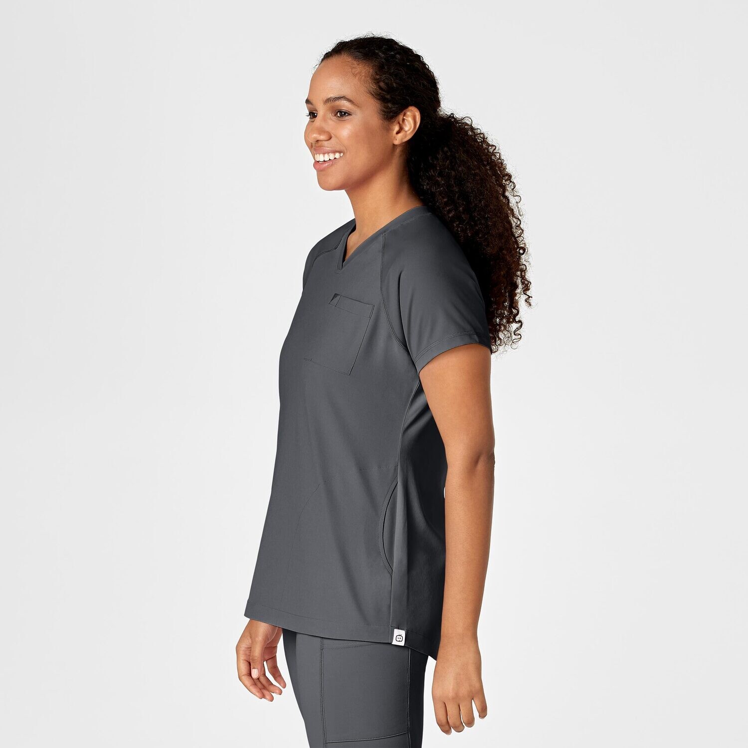 Casacca donna 6534 scollo a V pewter