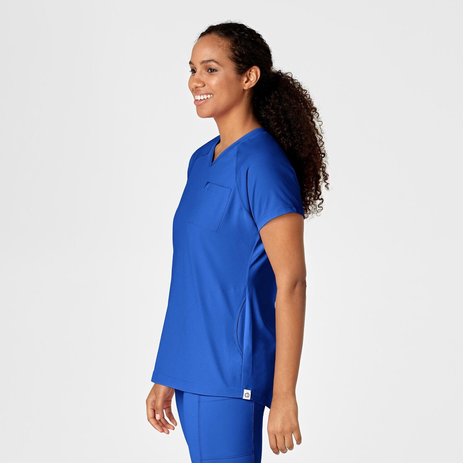 Casacca donna 6534 scollo a V royal blue