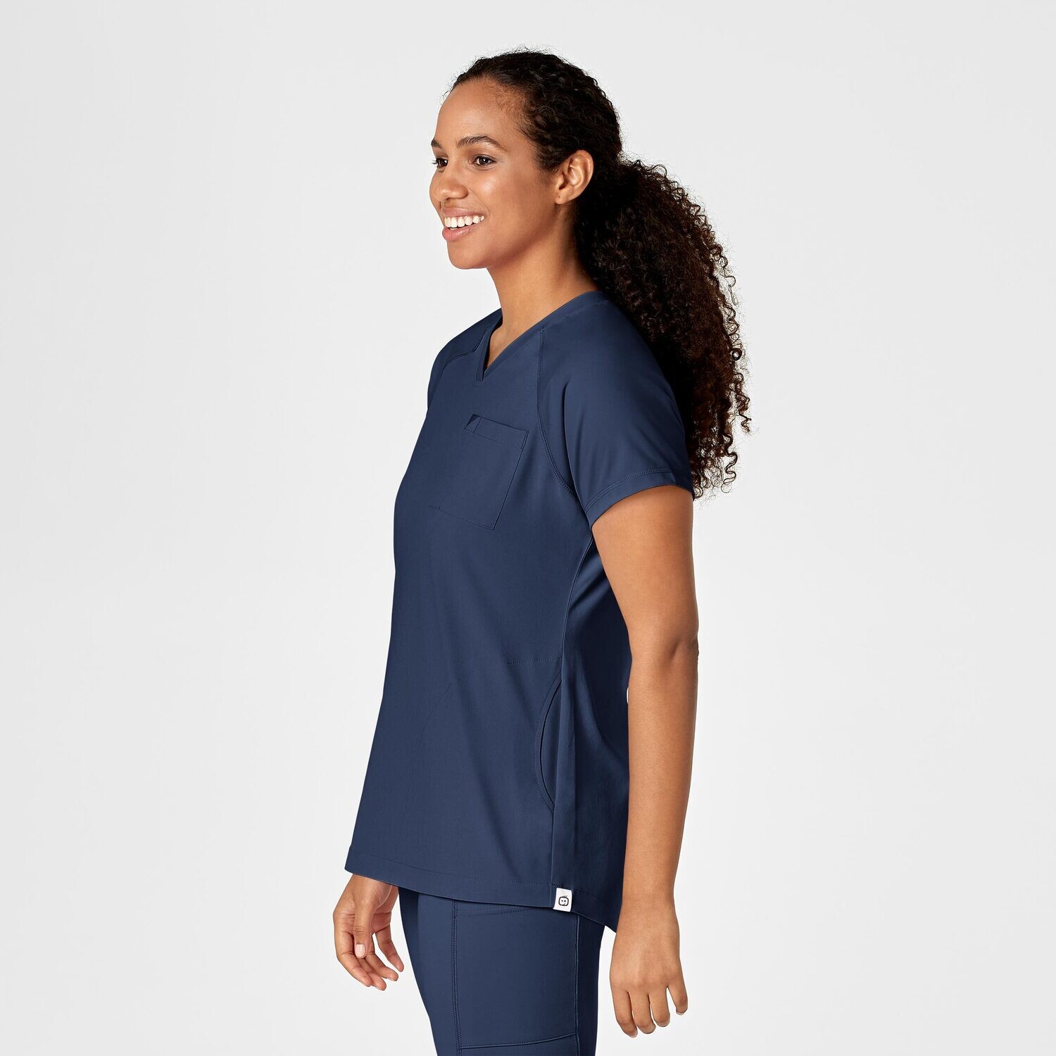 Casacca donna 6534 scollo a V navy blue