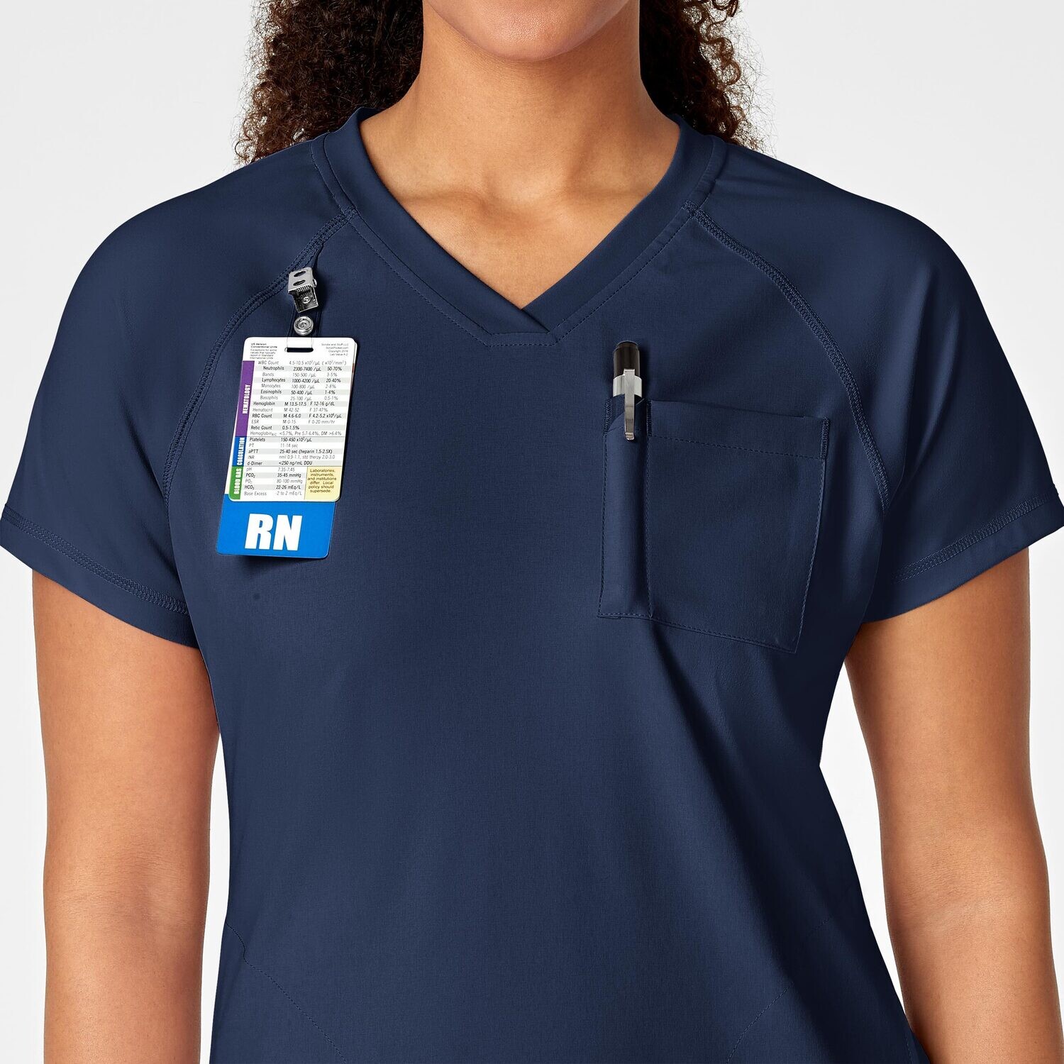 Casacca donna 6534 scollo a V navy blue