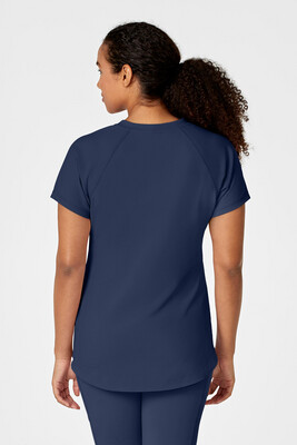 Casacca donna 6534 scollo a V navy blue