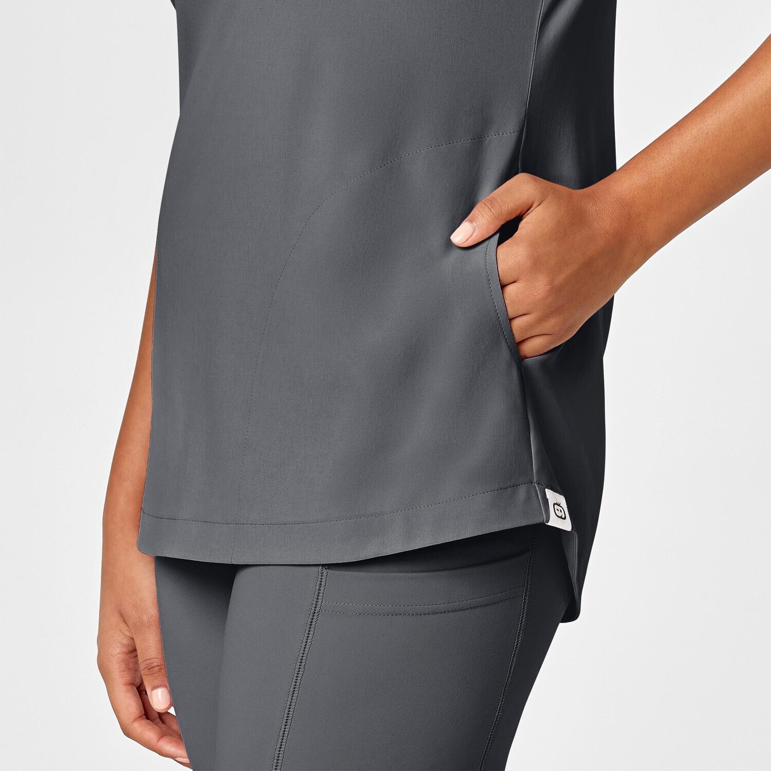 Casacca donna 6534 scollo a V pewter