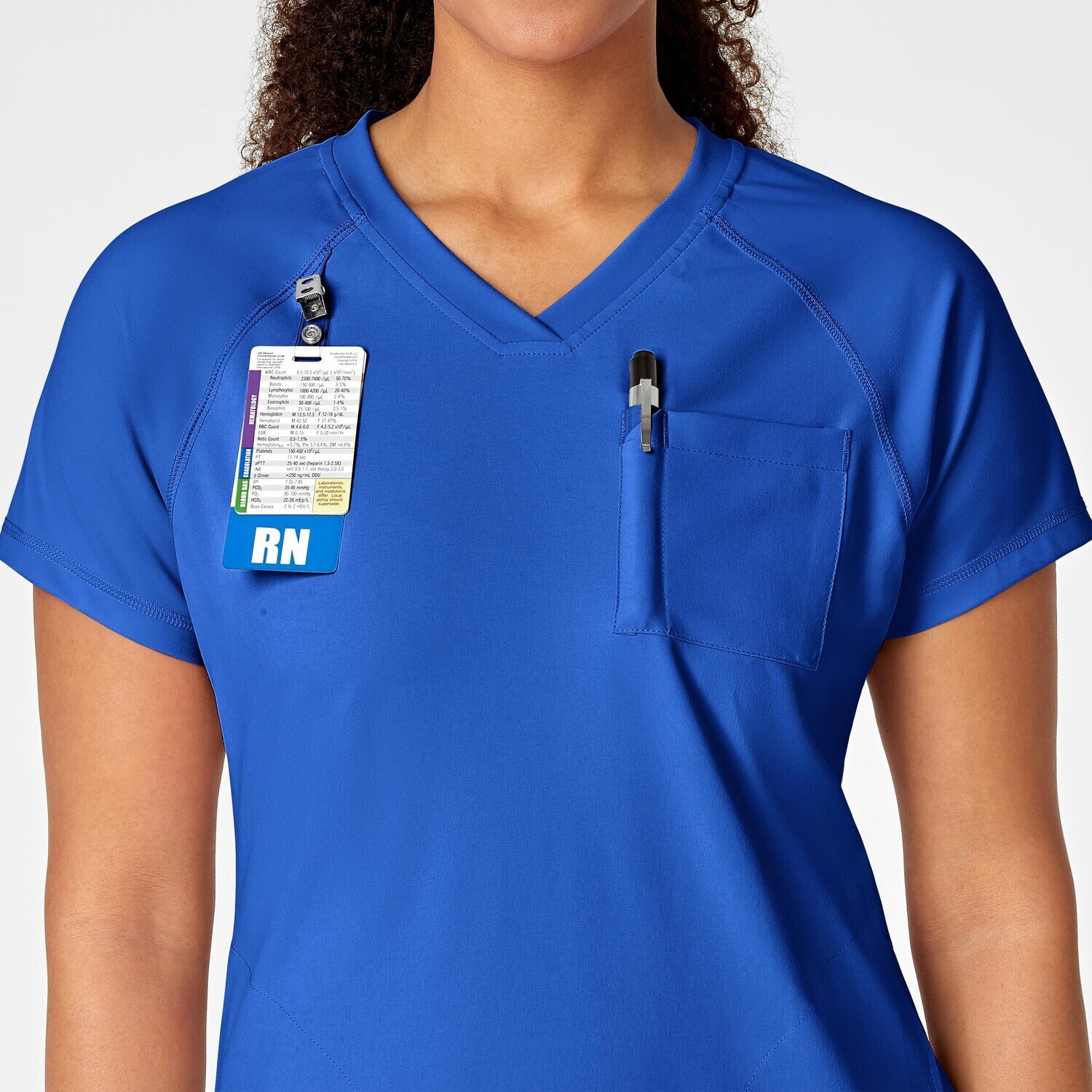 Casacca donna 6534 scollo a V royal blue
