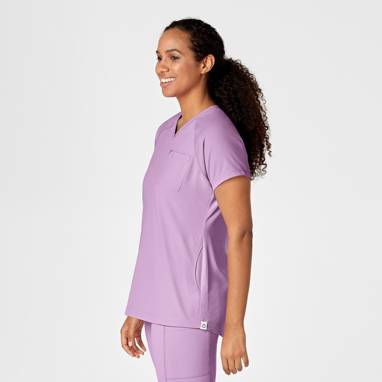 Casacca donna 6534 scollo a V violet