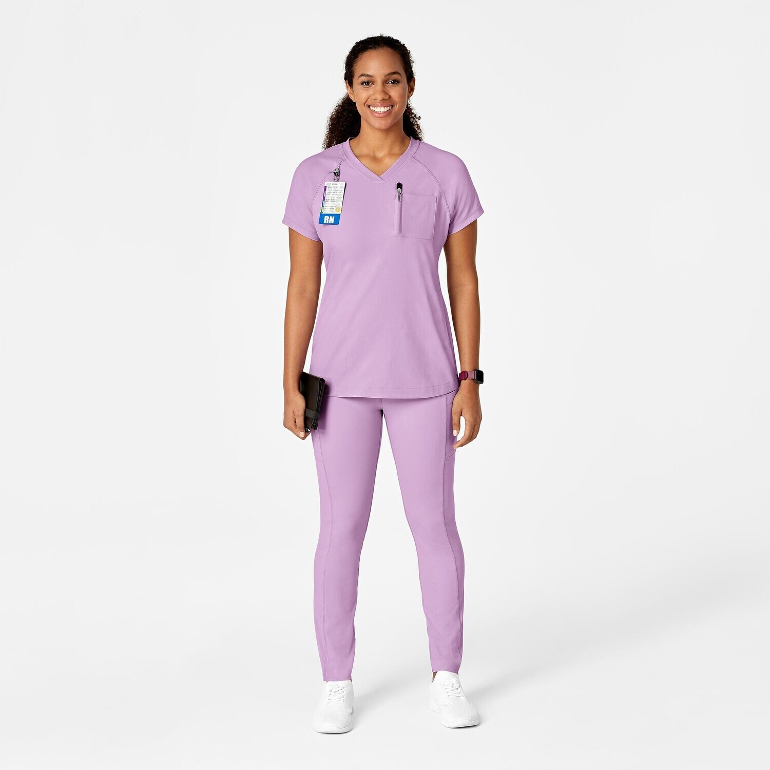 Casacca donna 6534 scollo a V violet
