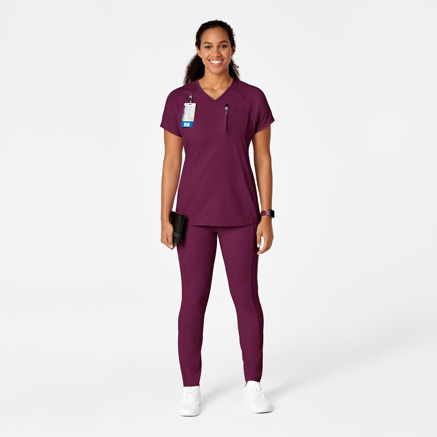 Casacca donna 6534 scollo a V wine