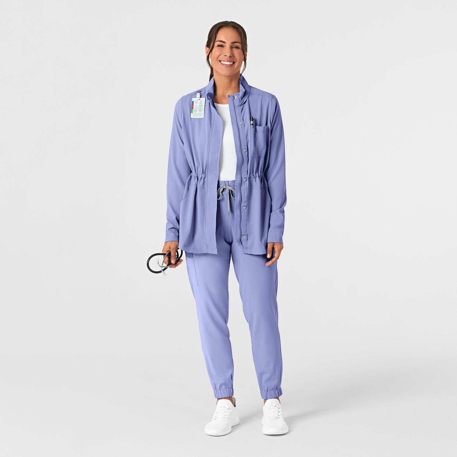 Felpa donna 8134 zip e cappuccio ceil blue