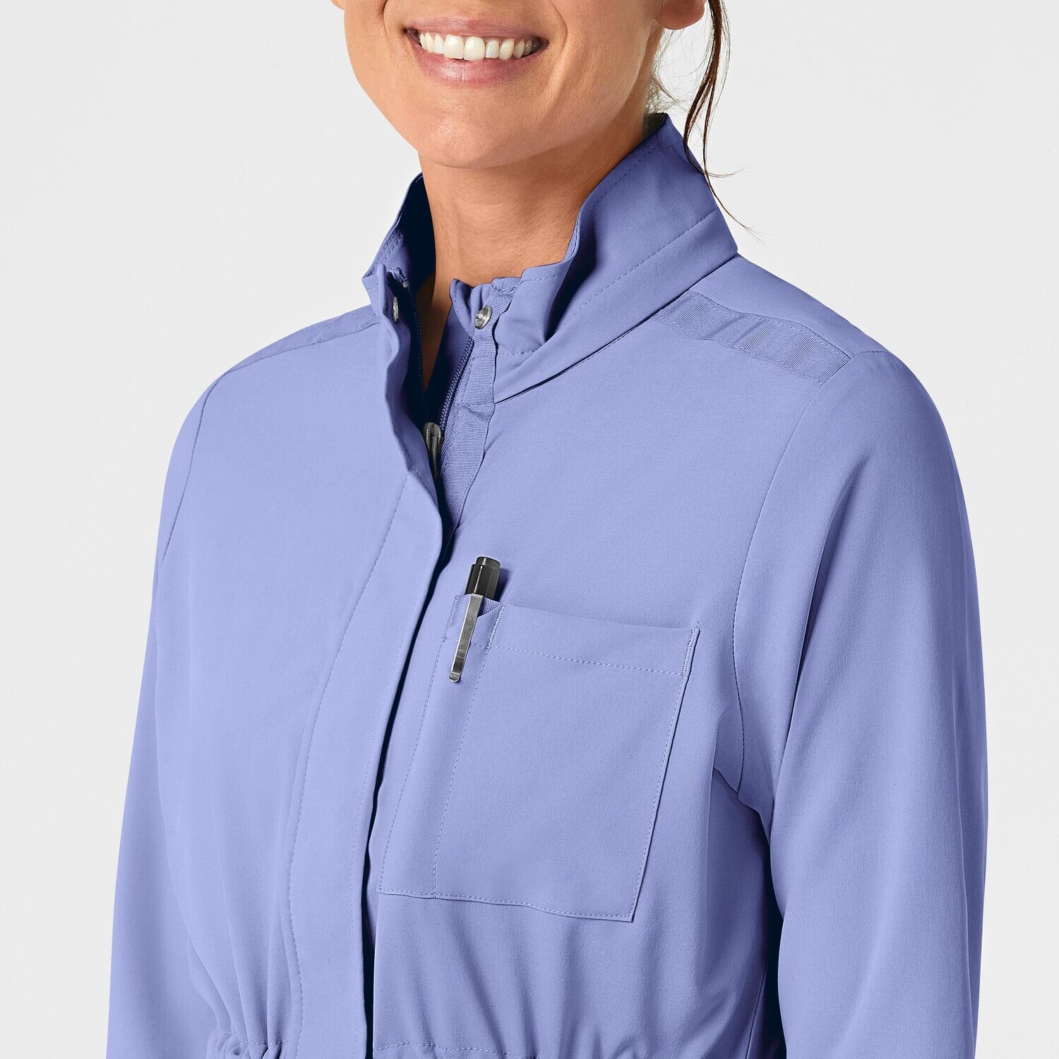 Felpa donna 8134 zip e cappuccio ceil blue
