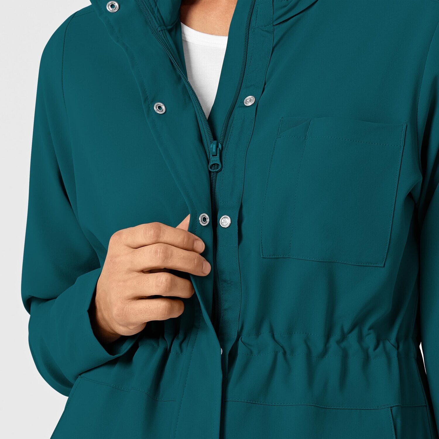 Felpa donna 8134 zip e cappuccio caribbean blue