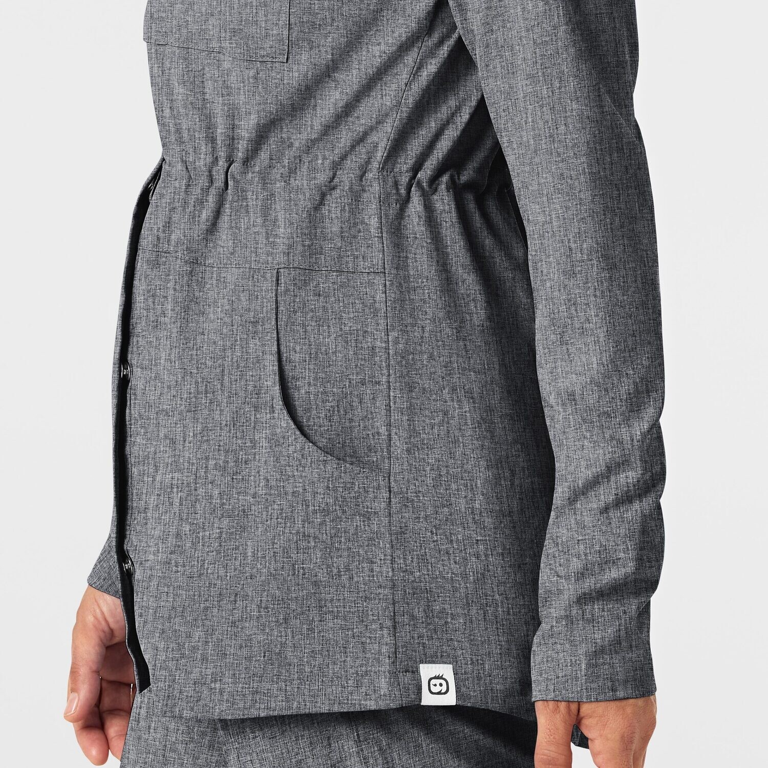 Felpa donna 8134 zip e cappuccio grey heather