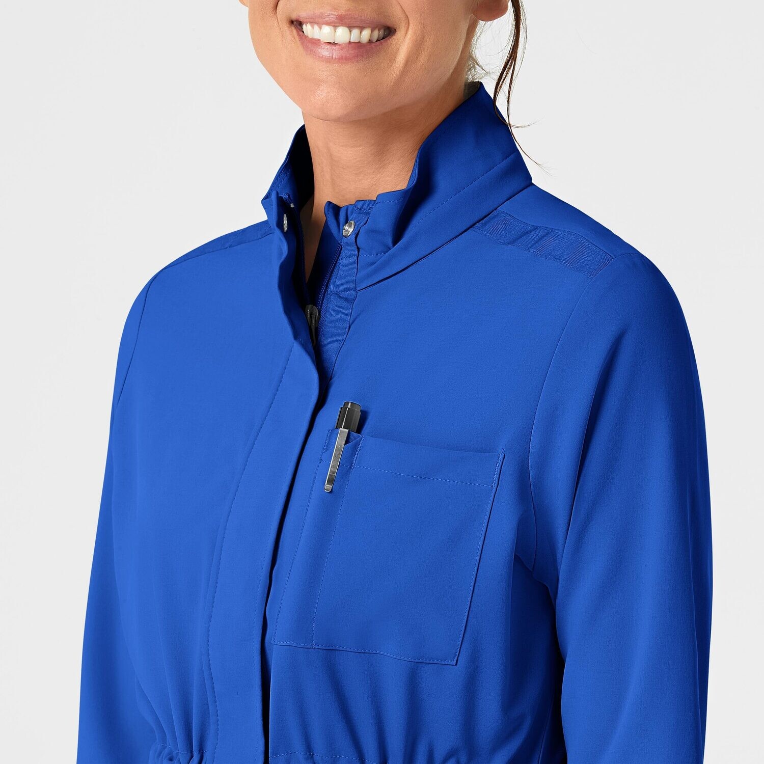 Felpa donna 8134 zip e cappuccio royal blue