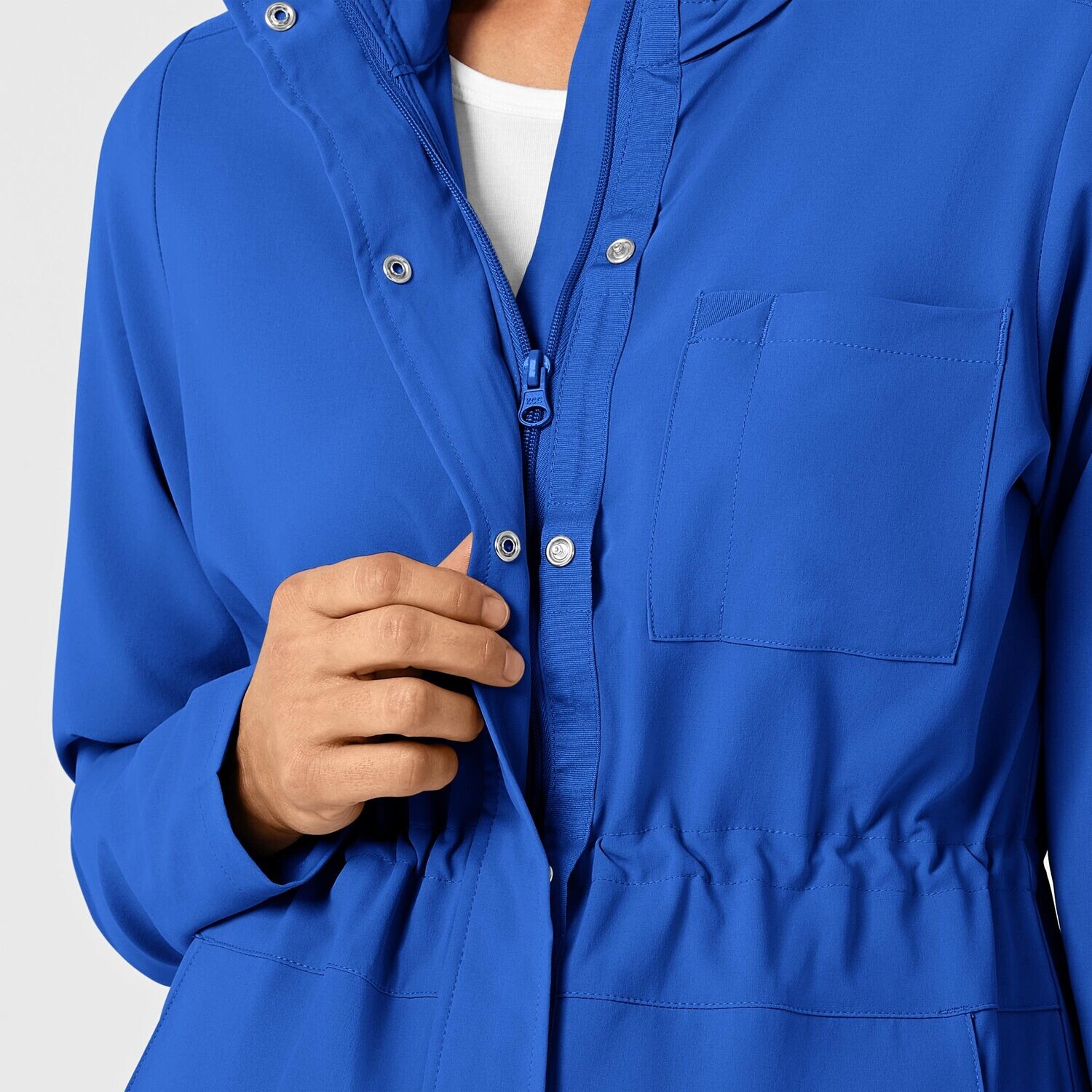 Felpa donna 8134 zip e cappuccio royal blue