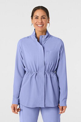 Felpa donna 8134 zip e cappuccio ceil blue
