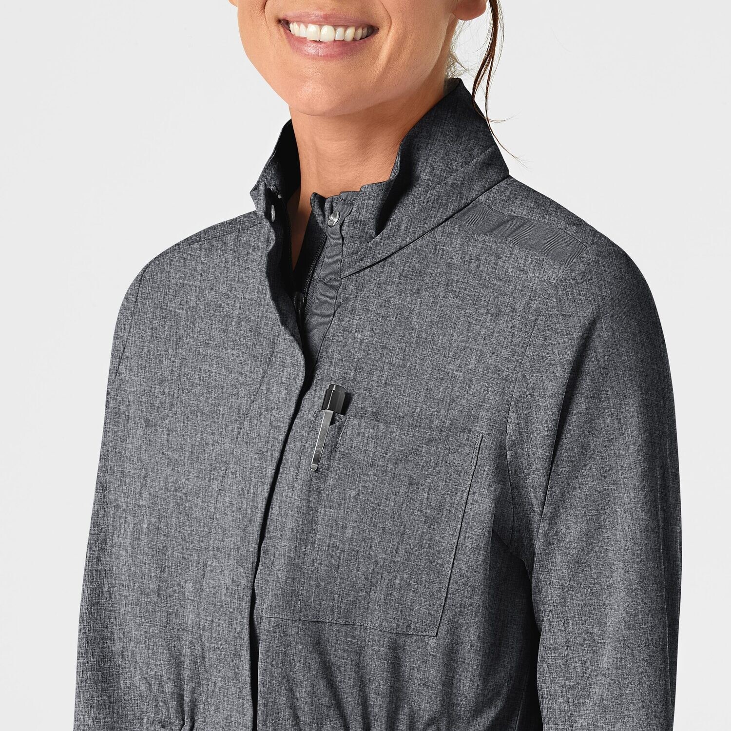 Felpa donna 8134 zip e cappuccio grey heather