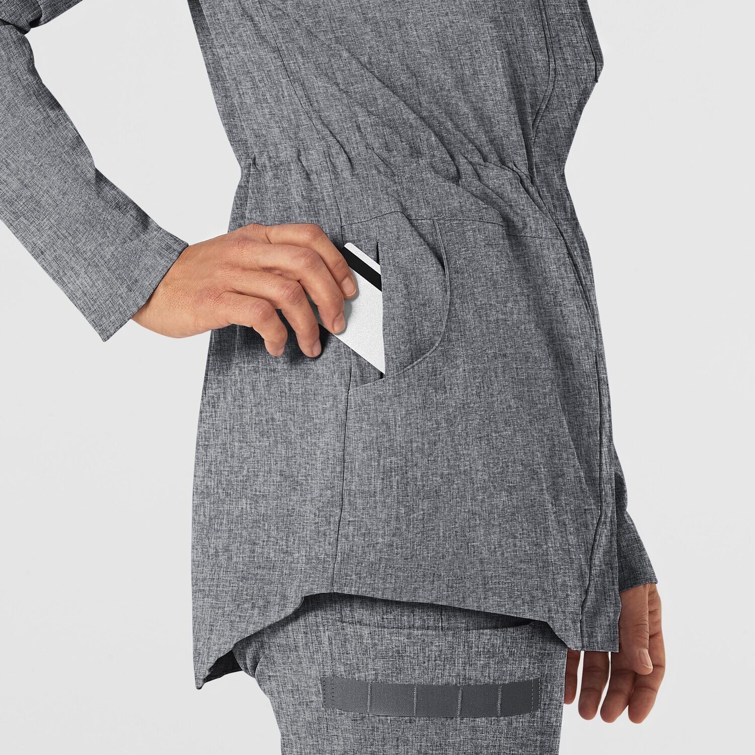 Felpa donna 8134 zip e cappuccio grey heather
