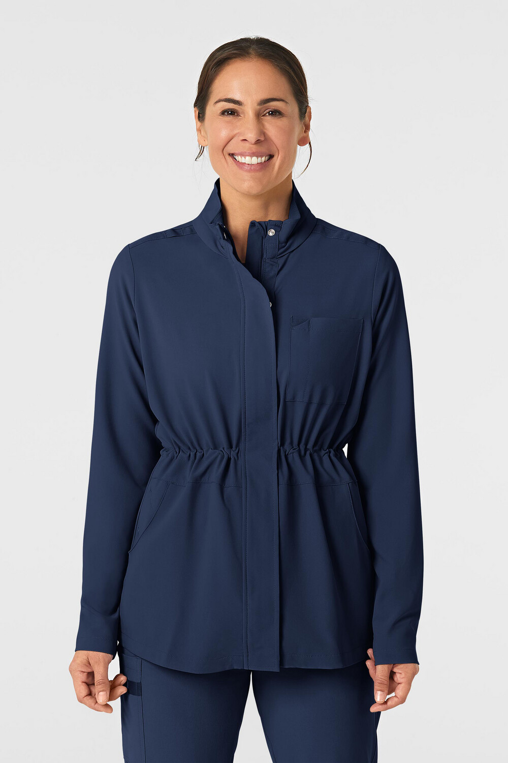 Felpa donna 8134 zip e cappuccio navy blue