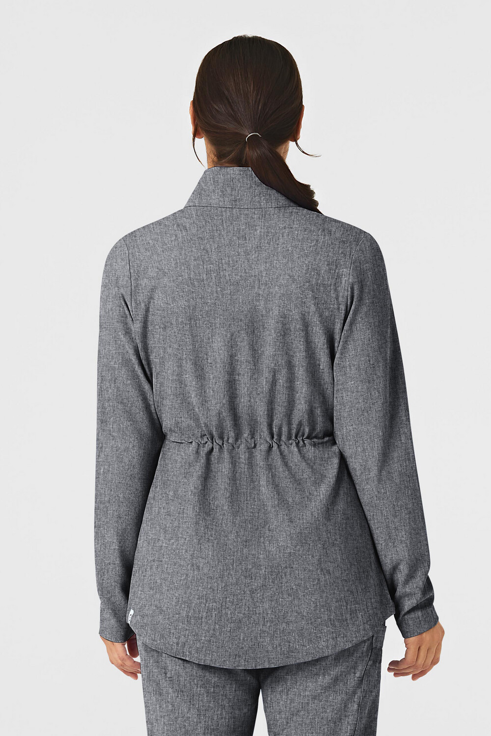 Felpa donna 8134 zip e cappuccio grey heather