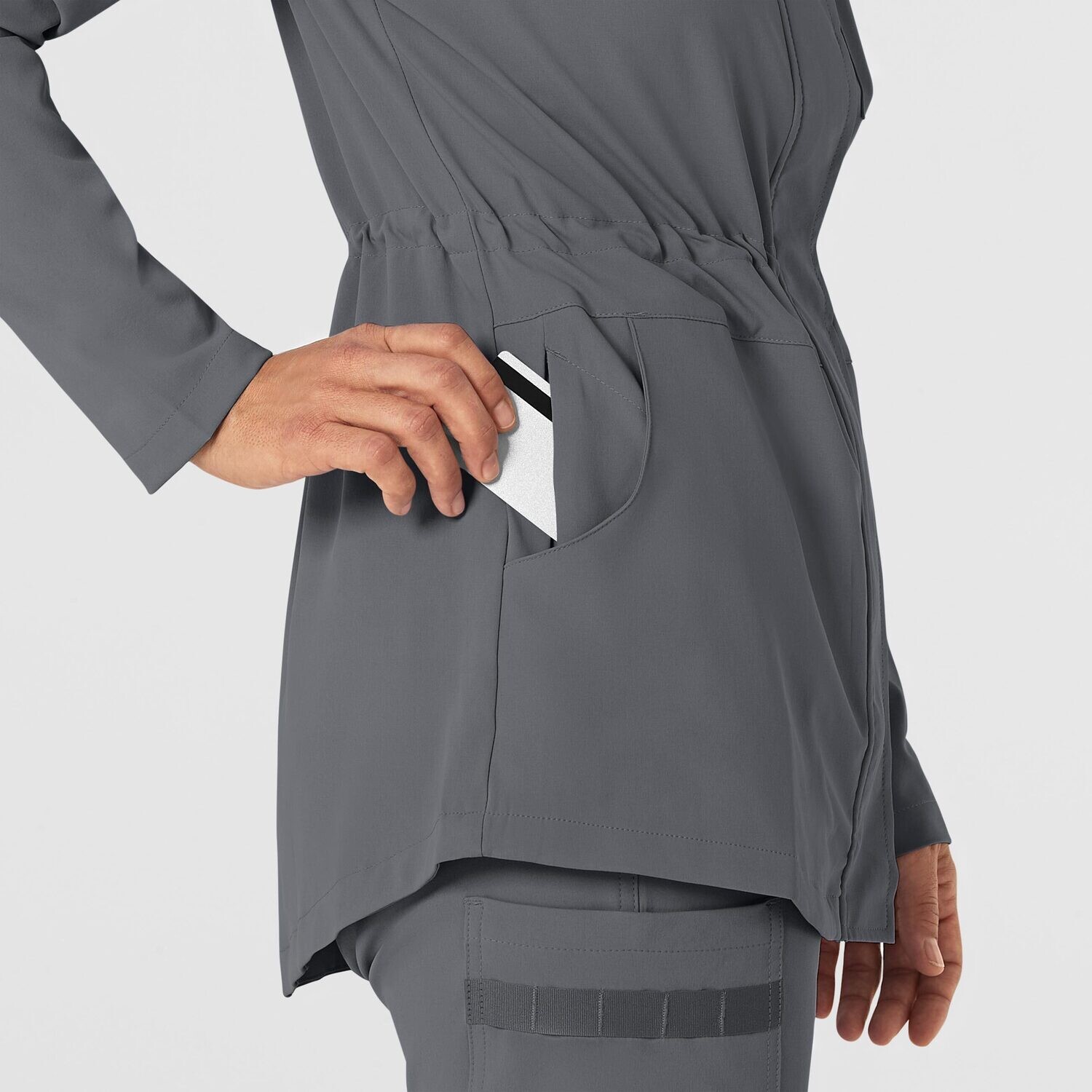 Felpa donna 8134 zip e cappuccio pewter