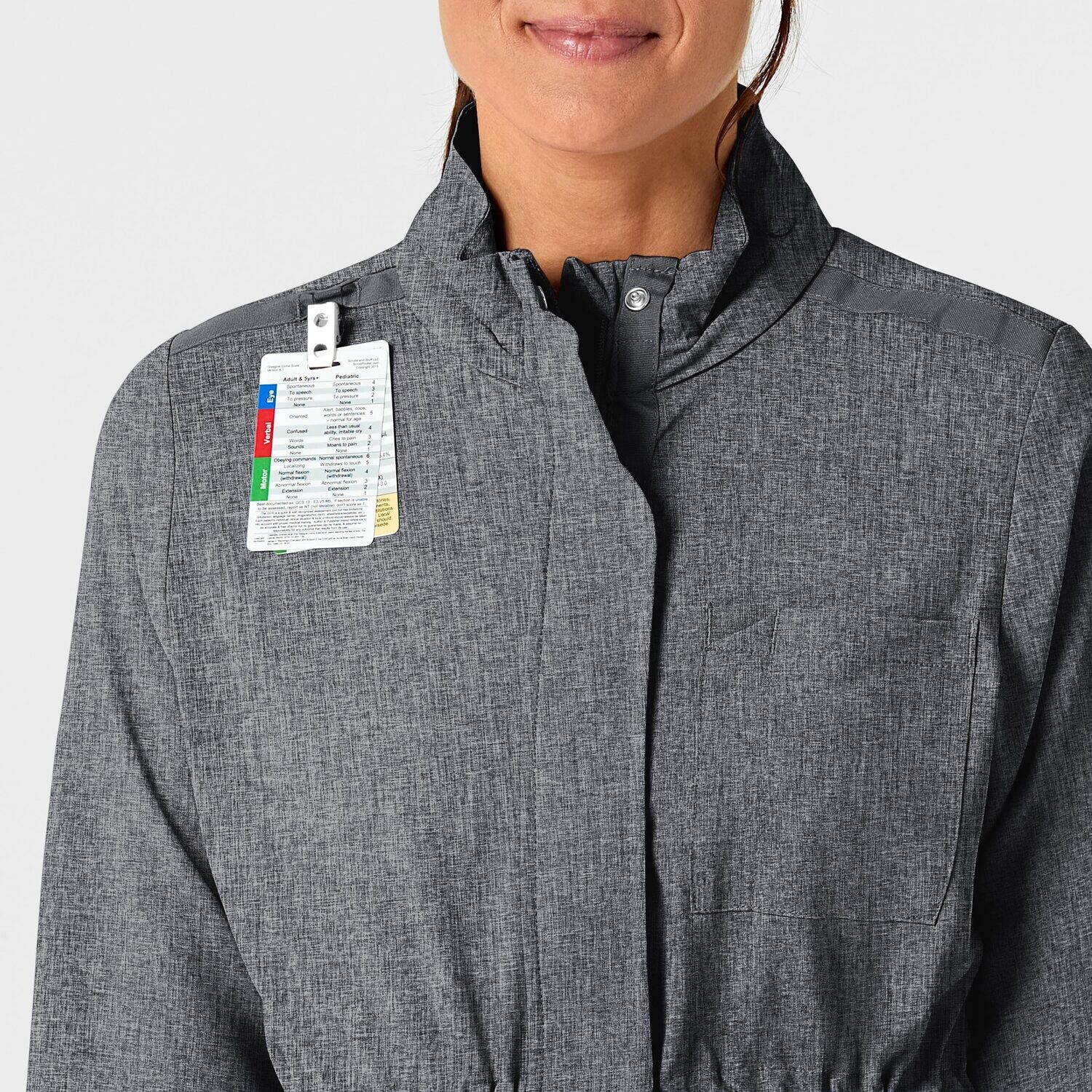 Felpa donna 8134 zip e cappuccio grey heather