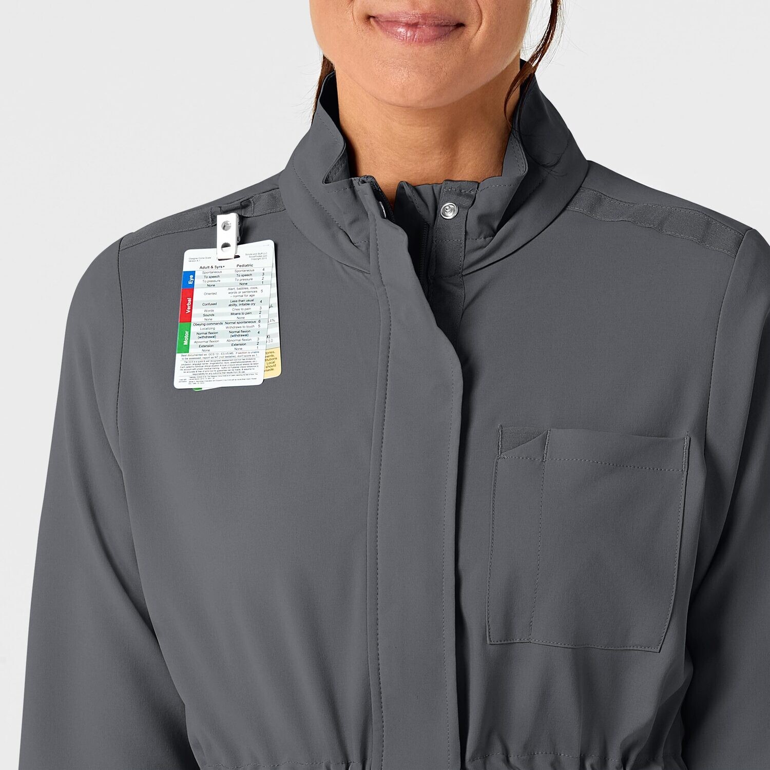 Felpa donna 8134 zip e cappuccio pewter