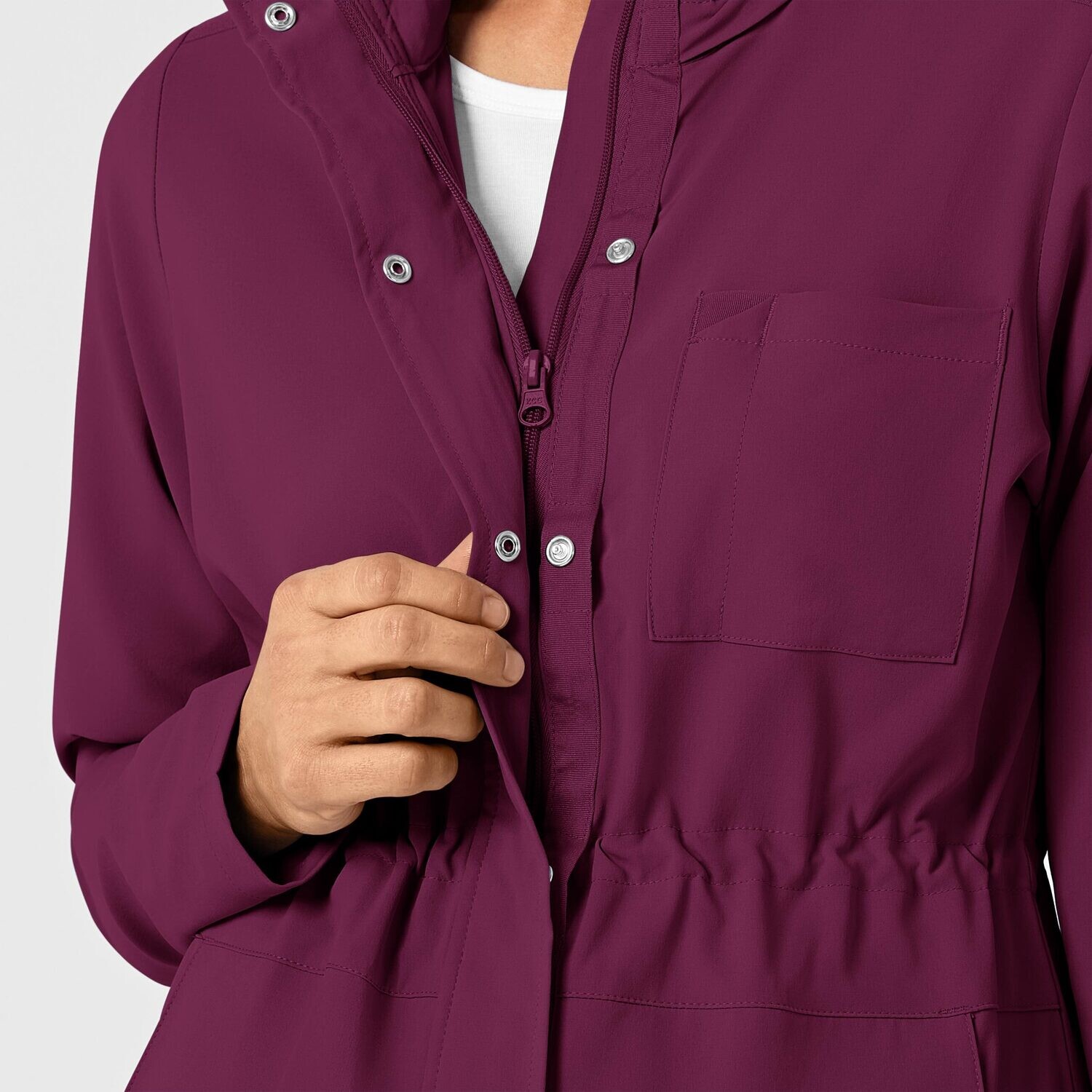Felpa donna 8134 zip e cappuccio wine