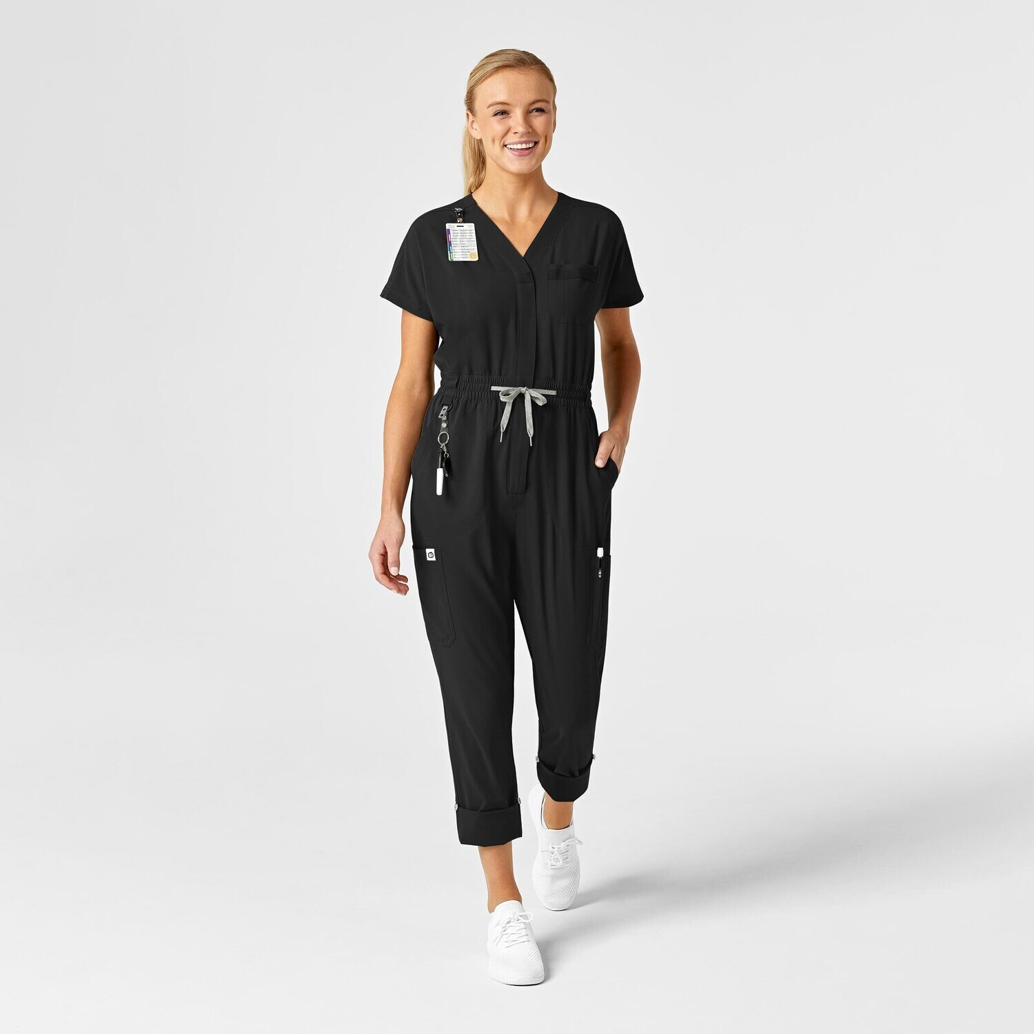 Tuta donna 3134 zip black