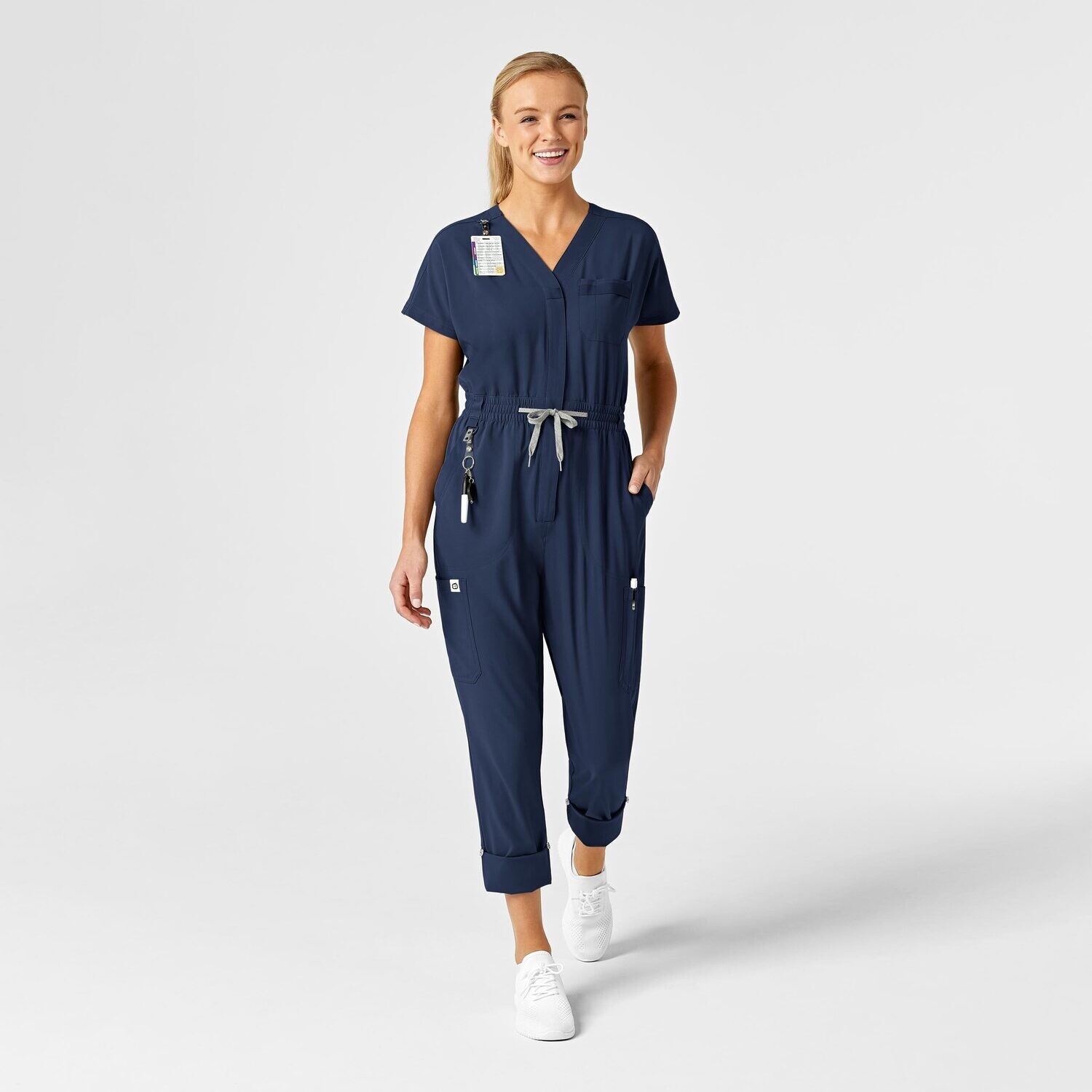 Tuta donna 3134 zip navy blue