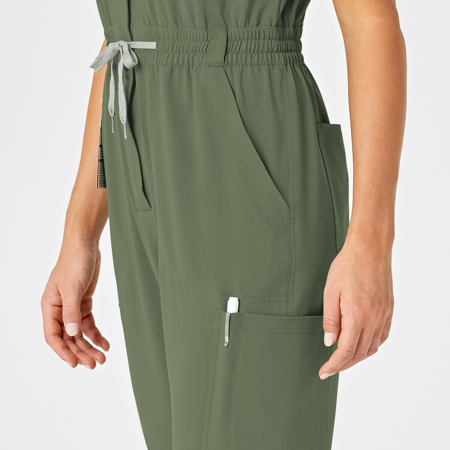 Tuta donna 3134 zip olive