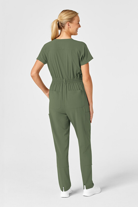 Tuta donna 3134 zip olive