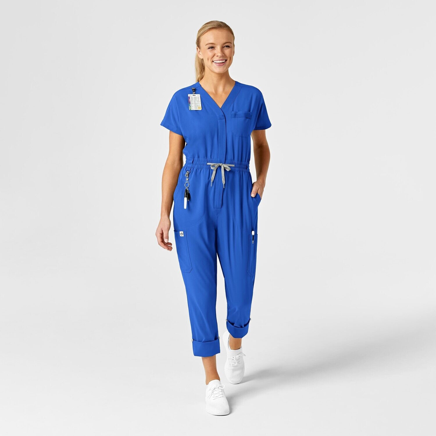 Tuta donna 3134 zip royal blue